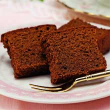 チョコレートのパウンドケーキ写真