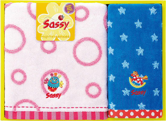 Sassy 無撚糸タオルセット ピンクアイテムイメージ