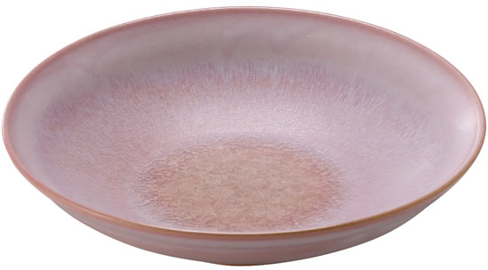 萩焼 ガラス釉盛鉢（モモイロ）2