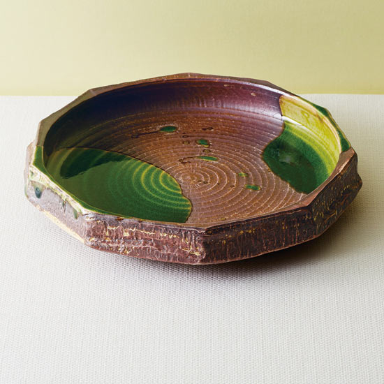 緑釉流 盛鉢