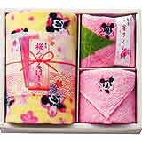 ミッキーマウス 桜和菓子タオルギフト