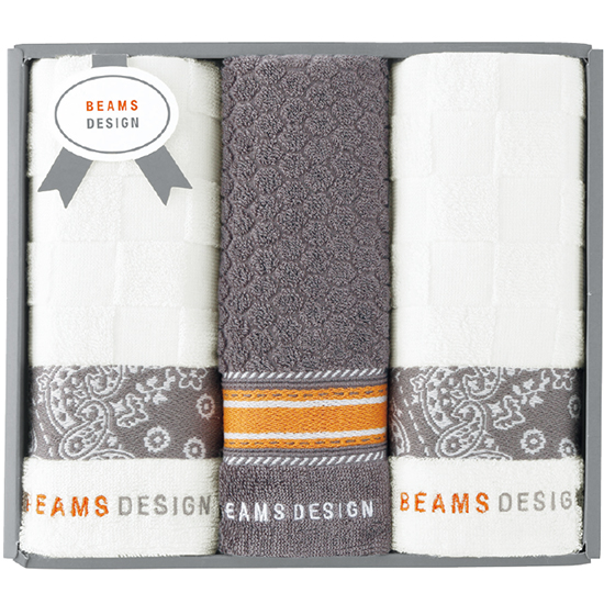 BEAMSDESIGNチェッカーバンダナタオルセット(グレイ)2