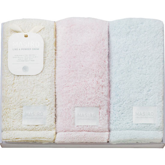 【訳あり自家用商品】MASIRO フェイスタオル(3P)4