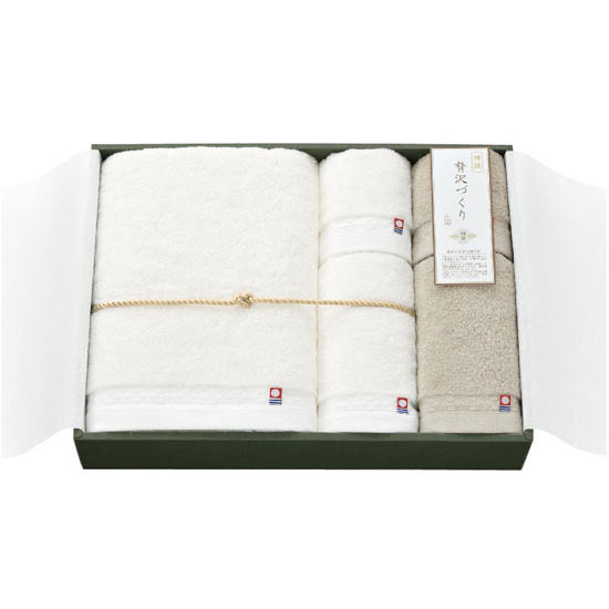 【訳あり自家用商品】今治 綿菱 タオルセット グレー0