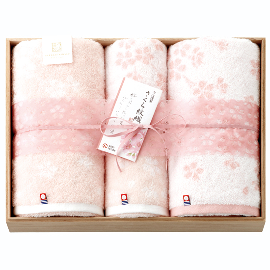さくら紋織　桜染め　タオルセット