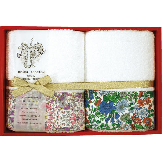 リバティ ファブリックス フェイスタオル 2p ピンク グリーン 20円 大進オンラインショップ