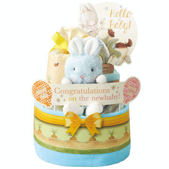 バニーズバイザベイ おむつケーキ２段 ブルー
