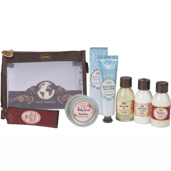SABON トラベルキット エッセンシャル グリーン・ローズ0
