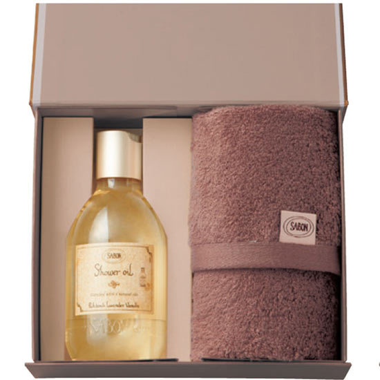 SABON シャワーオイル300ml &オーガニックタオル パチュリ0