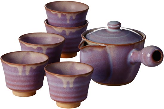 萩焼 萩むらさき朝顔茶器揃 11000円 | 香典返し専門店 お返しナビ