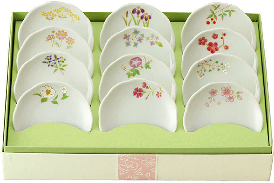 【訳あり自家用商品】たち吉 花ごよみ豆皿4