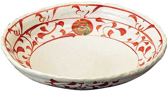 【訳あり自家用商品】たち吉 赤絵唐草 盛鉢1