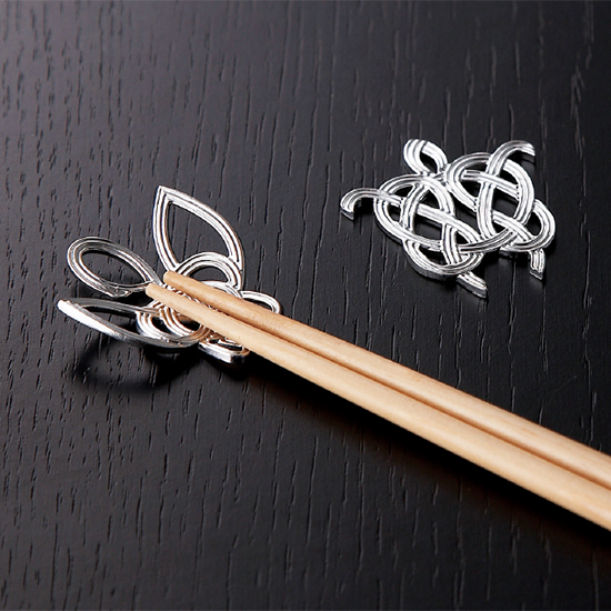 能作 箸置「鶴亀」 2個セット1