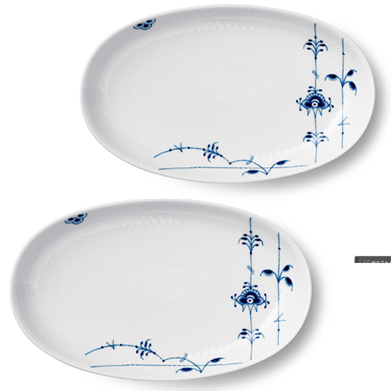 ロイヤルコペンハーゲン ブルーパルメッテオーバルディッシュ ペア2