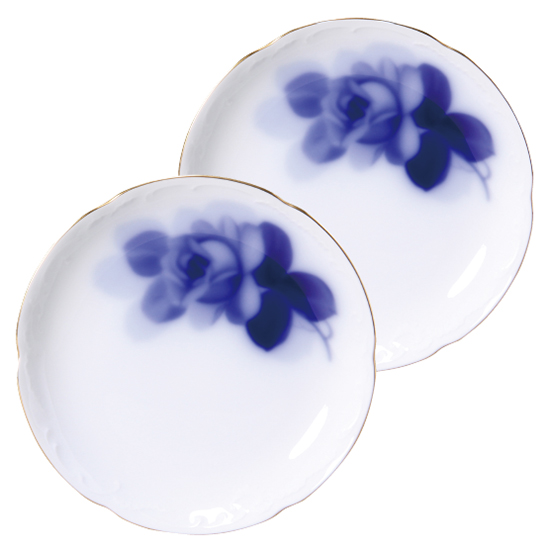 ブルーローズ銘々皿ペアセット2
