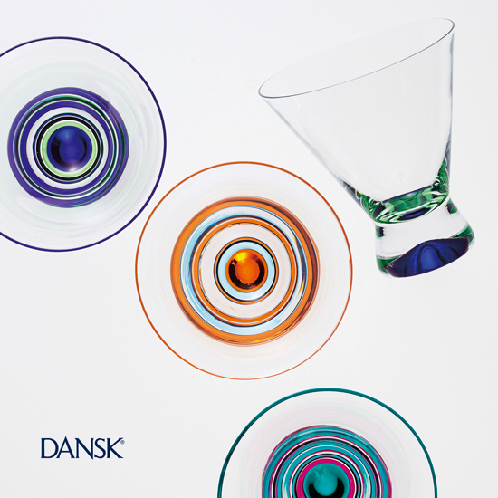 DANSK スペクトラ カクテルグラスペア　ピンク3