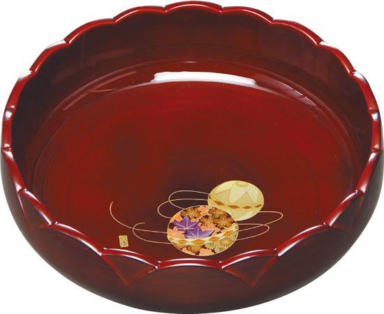 会津塗 春慶てまり詩 ひまわり鉢2