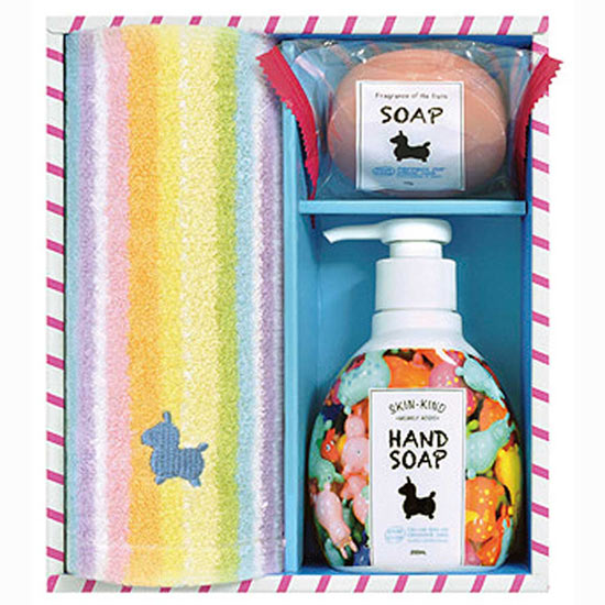 出産内祝いの石鹸、洗剤、入浴剤：人気ランキング：4位：ロデイ　ハンドソープ＆タオルセットイメージ
