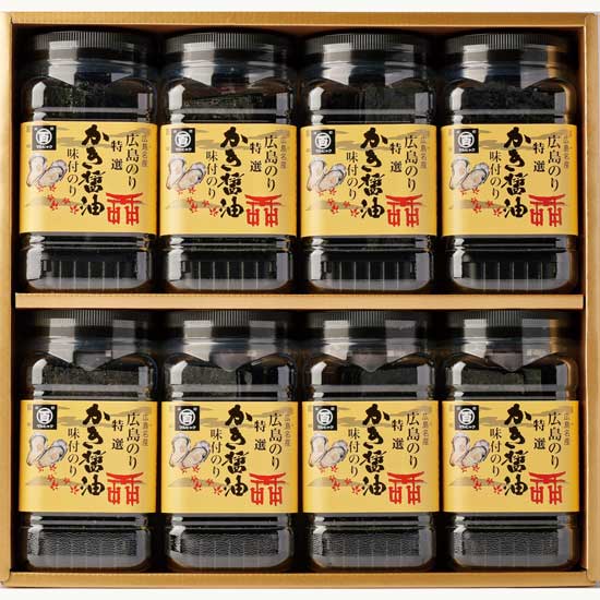 広島海苔 特選かき醤油味付のり8本1