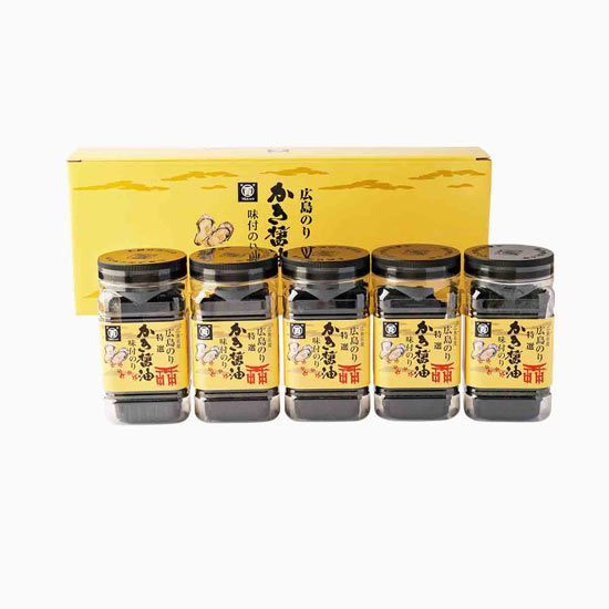 広島海苔 特選かき醤油味付のり5本2