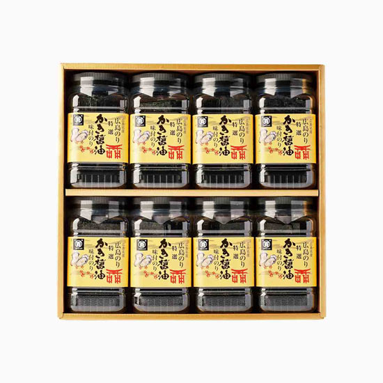 広島海苔 特選かき醤油味付のり8本詰2