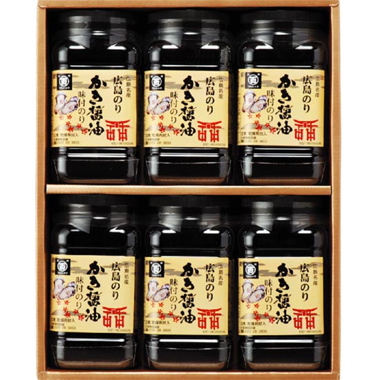 広島のり かき醤油味付のり 6本詰1