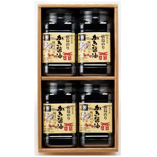 広島海苔 かき醤油味付のり 4本詰2