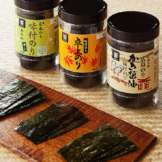 広島海苔　３種味海苔セット６本詰の画像1