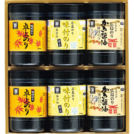 広島海苔　３種味海苔セット６本詰