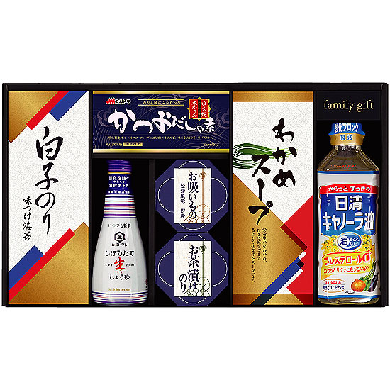 キッコーマン生しょうゆ&白子のり食卓詰合せ4