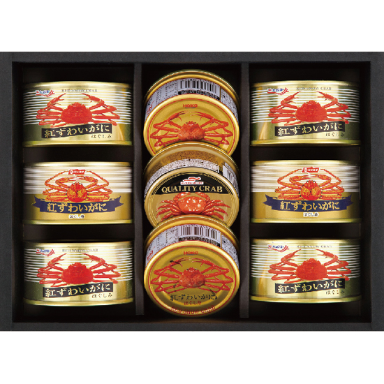 ニッスイ＆キョクヨー 紅ず わいがに缶詰ギフト 10800円 | 香典返し