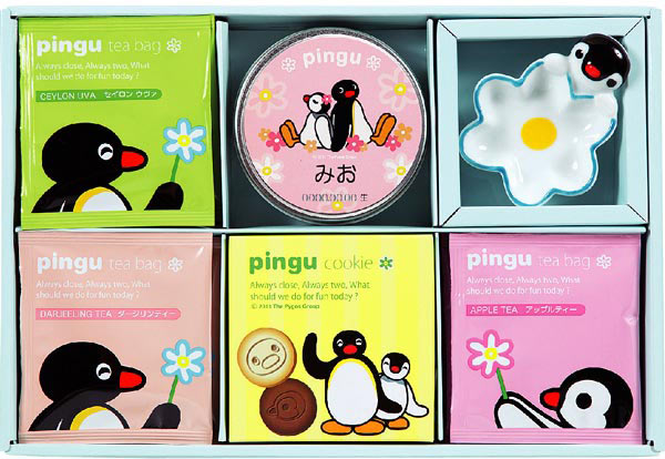 ピングー 紅茶 スイーツセット 名前入れ 女の子 2750円 大進オンラインショップ