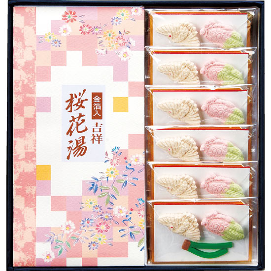 桜花湯・干菓子セット (6人用)4