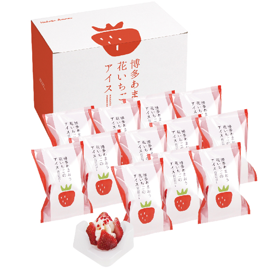 花いちごのバラエティアイス 博多あまおう 4400円 大進オンラインショップ