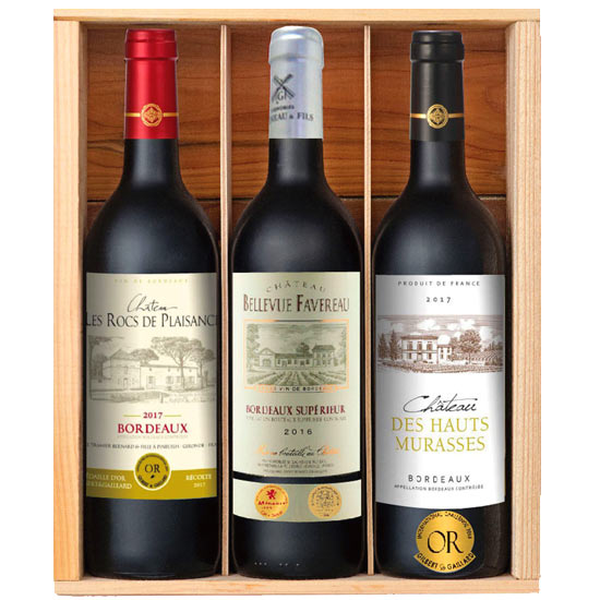 フランスボルドー金賞受賞赤ワイン3本セット（木箱入） 5500円 | 大進 ...