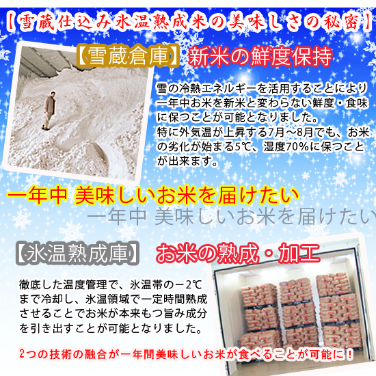 【産地直送】雪蔵仕込み氷温熟成キューブ米：3個セット【出産写真入】2