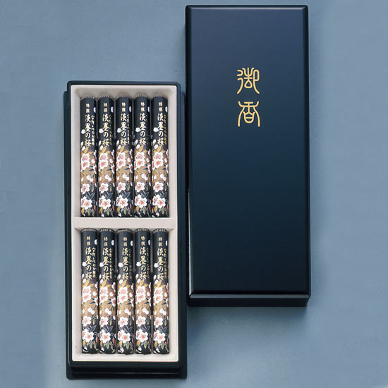 宇野千代のお線香特撰淡墨の桜(塗箱)2