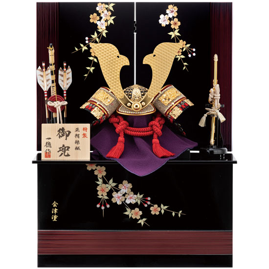 【30】一徳作 10号 収納赤糸大鍬兜飾り