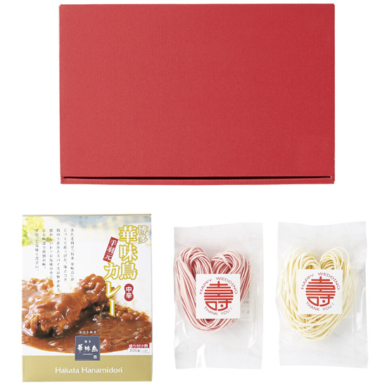 華味鳥カレー・紅白うどんのセット1
