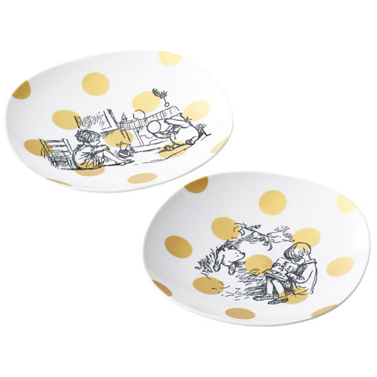 【訳あり自家用商品】ディズニー クラシックプー ペアプレート4
