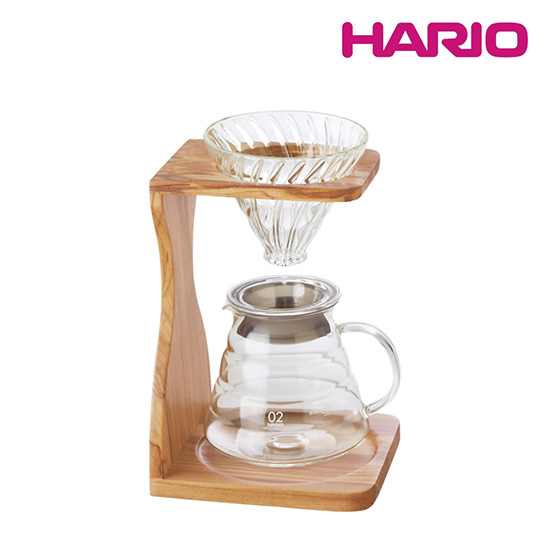 ハリオ V60オリーブウッドスタンドセット