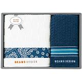 BEAMSDESIGNチェッカーバンダナタオルセット(ネイビー)