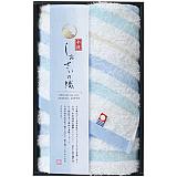 日本名産地タオル しおさいの織フェイス1P ブルー