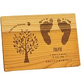出産祝い BABY Wood Board 足形 けやき