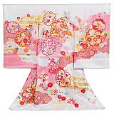 ：女祝着 散らし桜に雲取りイメージ