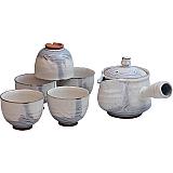 萩焼あじさい茶器揃