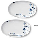 ロイヤルコペンハーゲン ブルーパルメッテオーバルディッシュ ペア