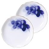 ブルーローズ銘々皿ペアセット