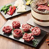 黒毛和牛5種と牛タンの花 盛り焼肉用