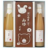 出産内祝いの名前入りギフト　人気ランキング：33位：文明堂　名前入れカステラ　ジュースセット　チョコレートイメージ